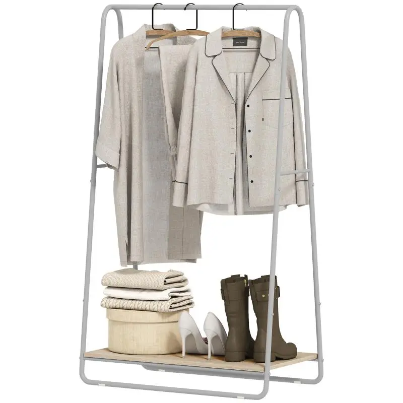 Coat Rack with Shoe Shelf, 80 × 44 × 140 cm