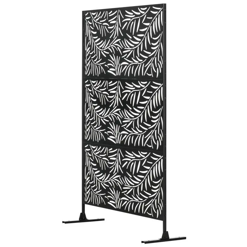 Willow Leaf Steel Room Divider Screen, 198 cm