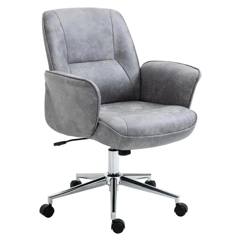 Ergonomic Office Chair with Rocking Function, Light Grey