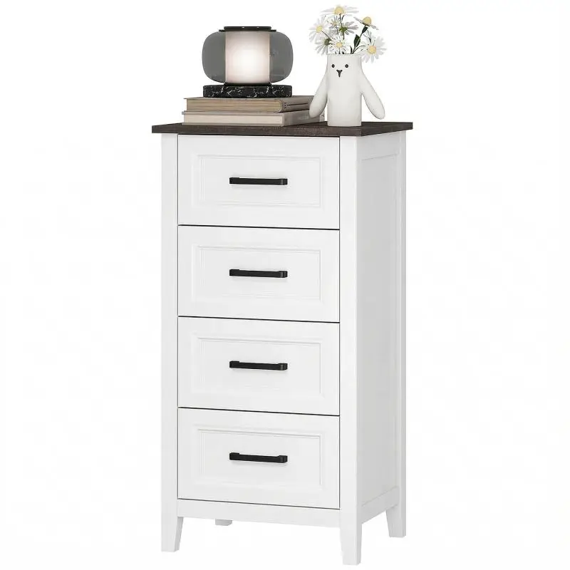 4-Drawer Storage Dresser, White