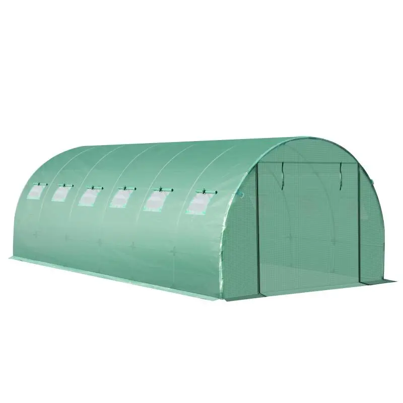 PE Greenhouse Cover with 12 Windows, 6 × 3 × 2 m