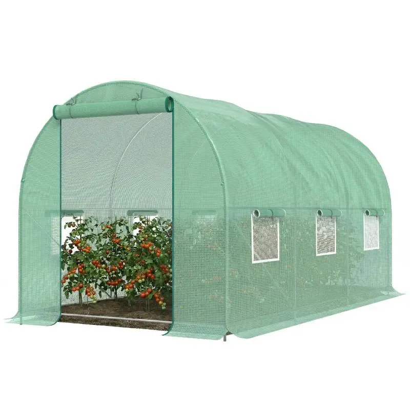 Tunnel Greenhouse, 4.45 m, Green