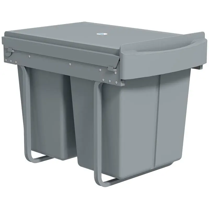 Pull-Out Waste Bin, 2 x 20 L