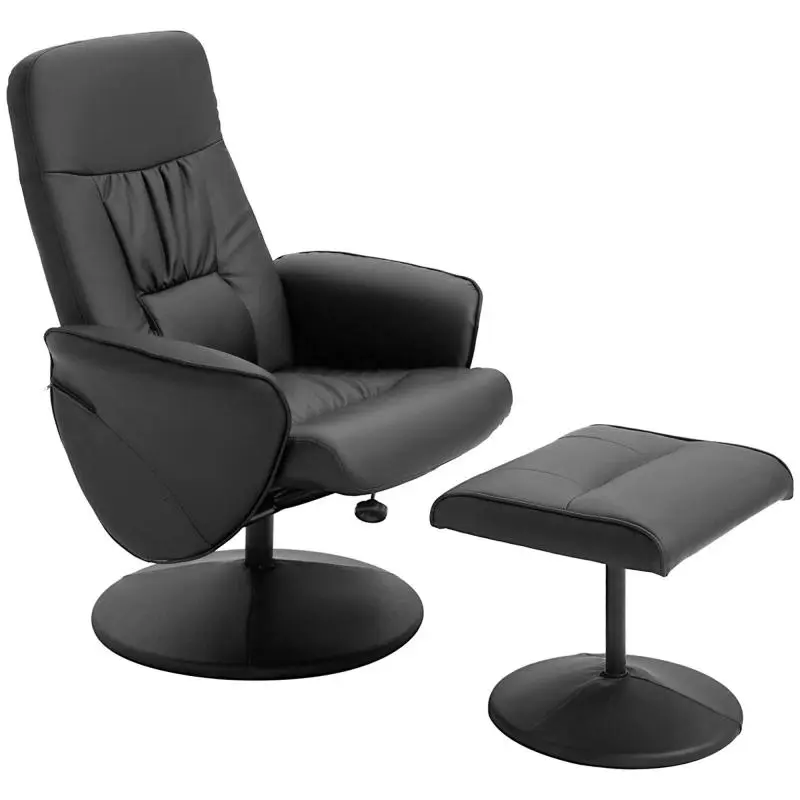 Swivel Recliner Armchair with Footrest