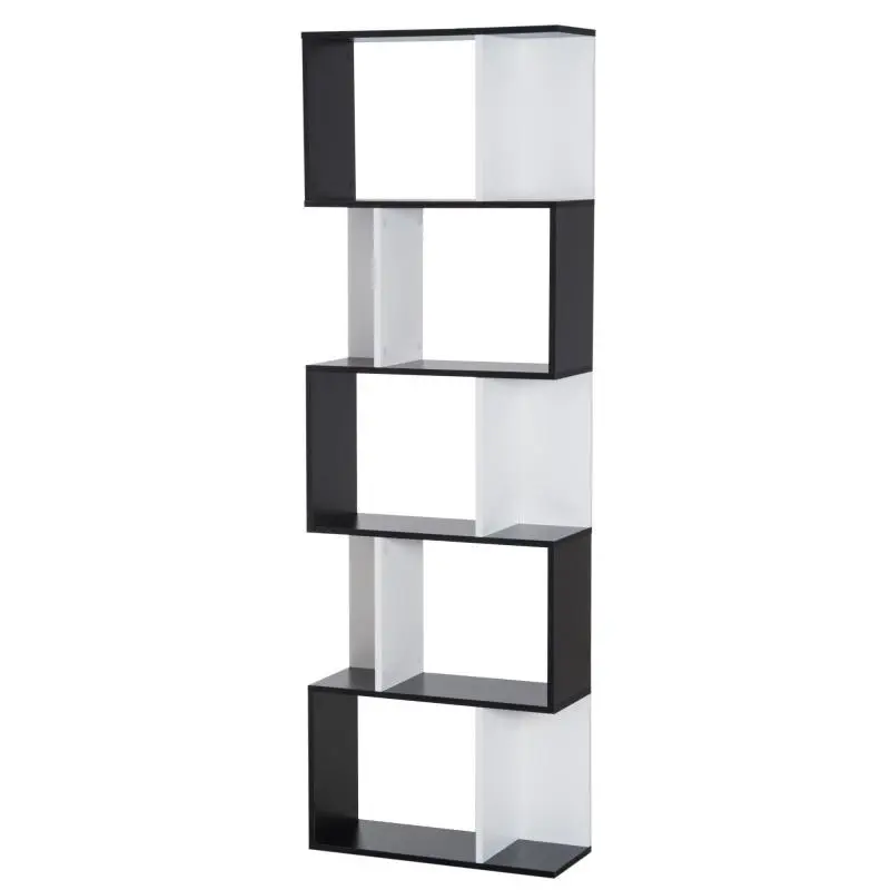 5-Tier Bookcase with Divider, 184.5 cm
