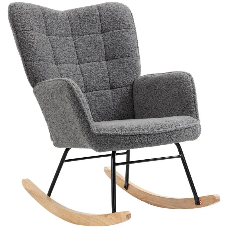 Upholstered Rocking Chair in Beige
