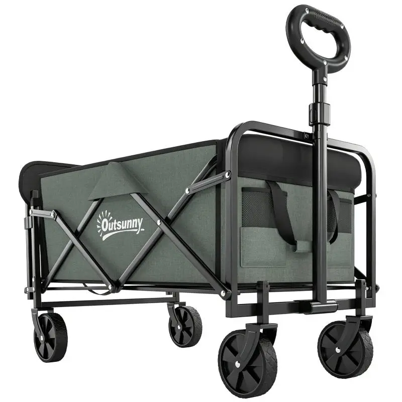 Foldable Transport Trolley with Telescopic Handle, 72 L