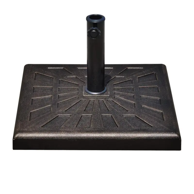 Square Resin Parasol Base for 3.8/4.8 cm Poles