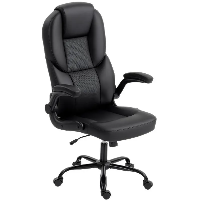 Swivel Office Chair with Rocking Function, Black