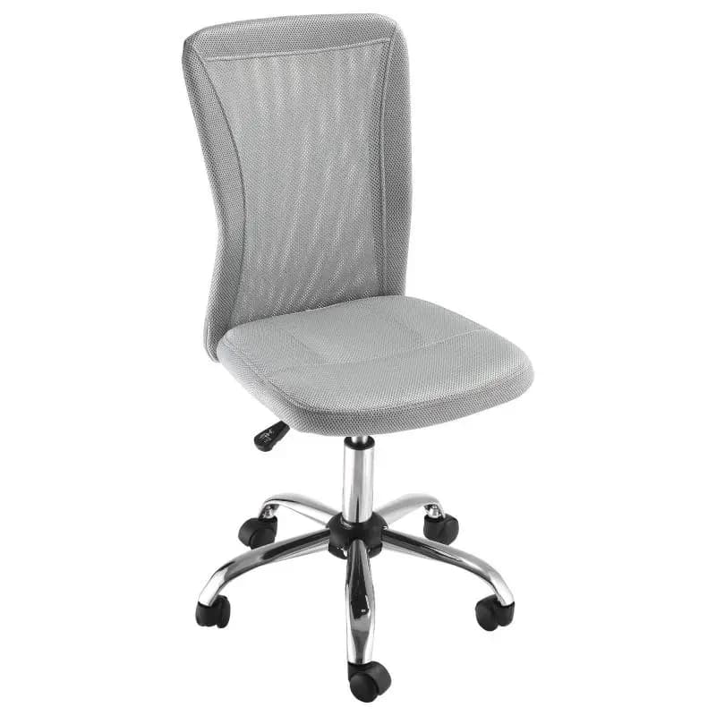 Armless Mesh Office Chair, Grey