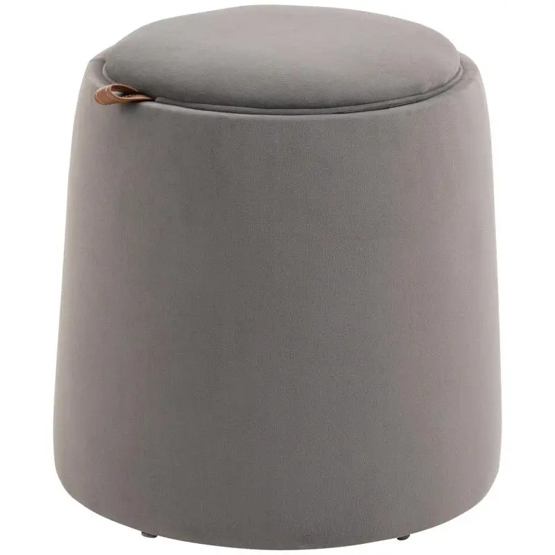 Velvet Storage Pouf with Coffee Table Lid, 44 cm