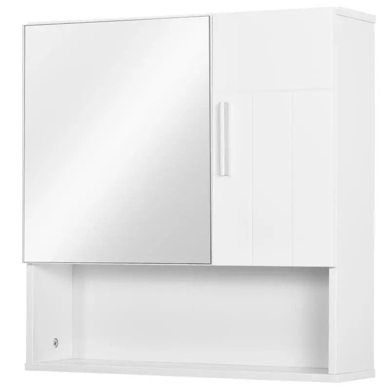 Bathroom Mirror Cabinet with Adjustable Shelves, 54 cm