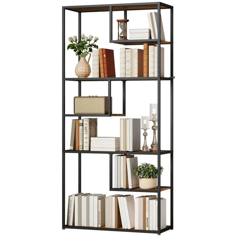 7-Tier Bookcase, Brown