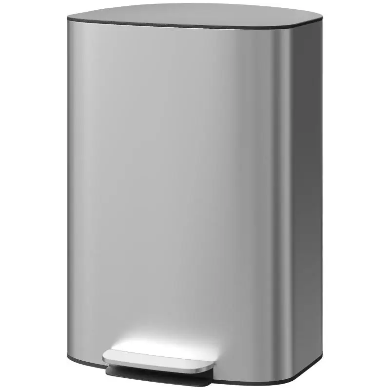50 L Pedal Bin with Soft-Close Lid, Grey