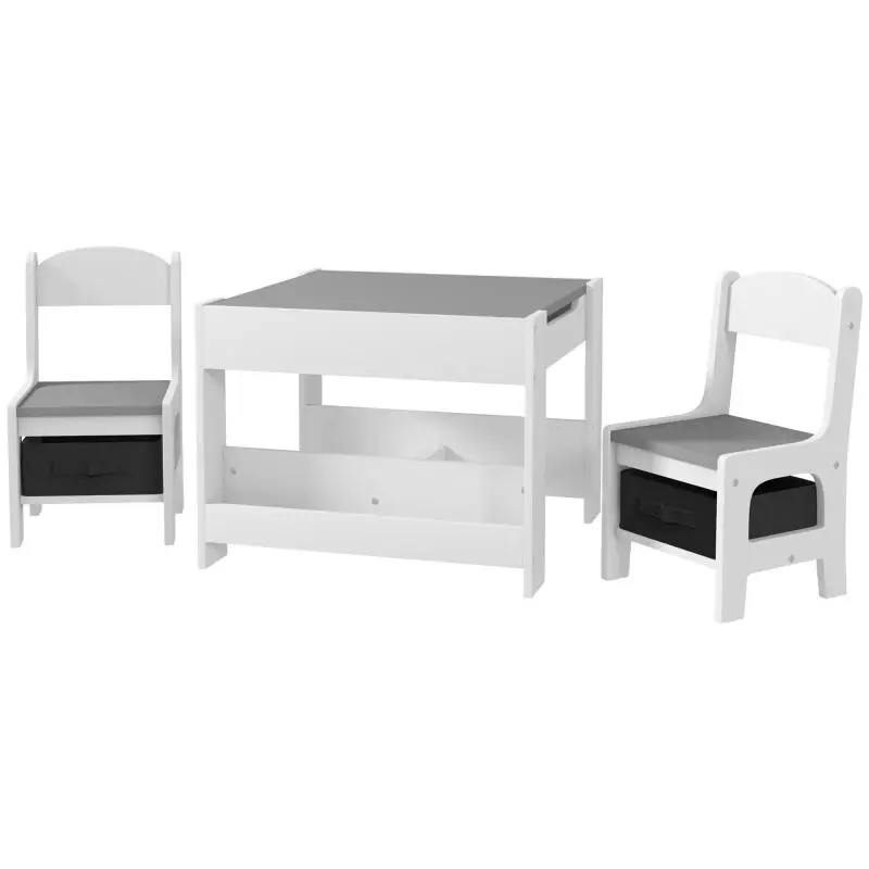 Children’s Table and 2 Chairs Set with Chalkboard