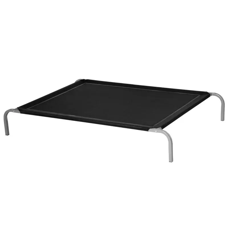 Raised Pet Bed, 130 x 90 x 20 cm, Black