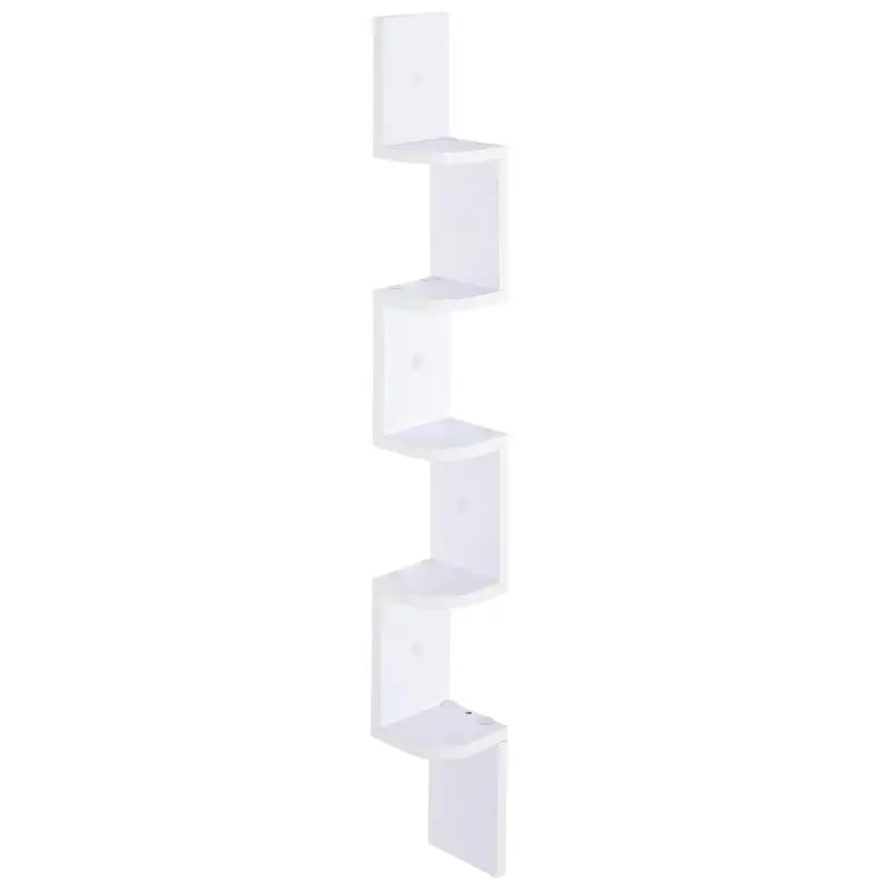 5-Tier Wall-Mounted Corner Shelf, 120 cm