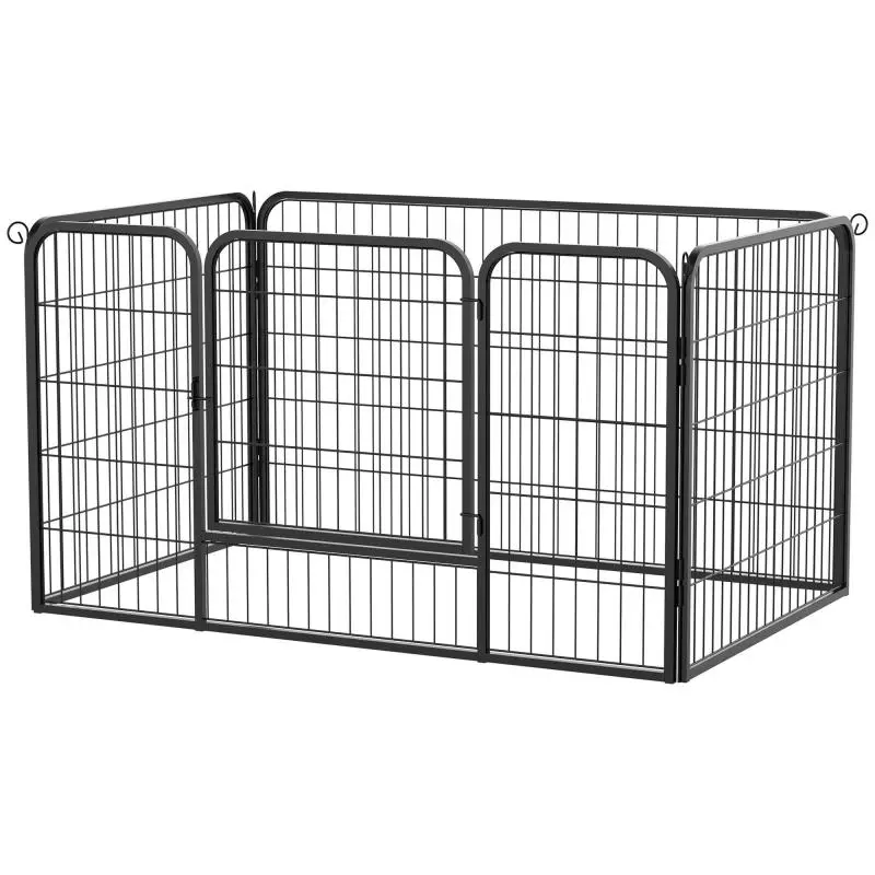 Steel Dog Playpen, 4 Panels and Door, 125 cm
