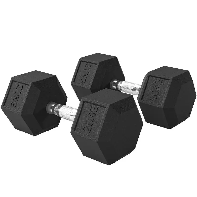 Set of 2 Hex Dumbbells, 20 kg