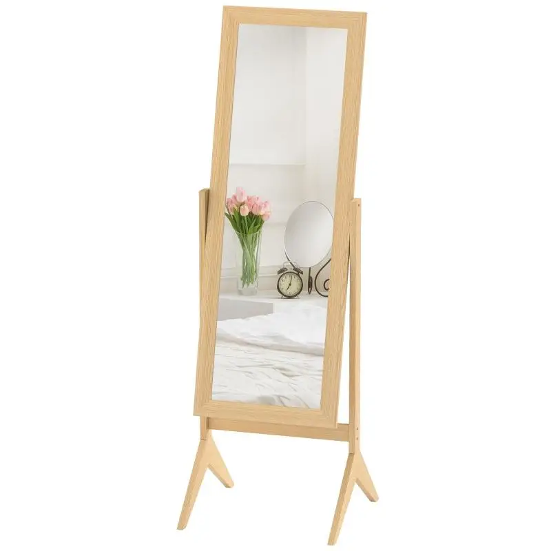 Full-Length Floor Mirror with Adjustable Tilt