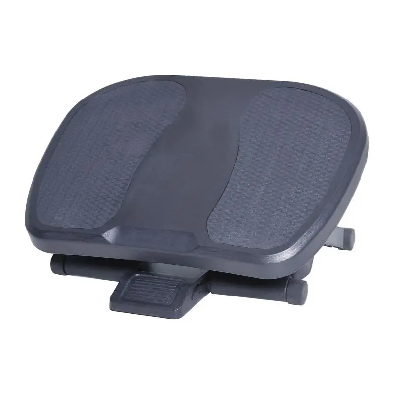 Ergonomic Office Footrest, Adjustable Height and Tilt, Grey