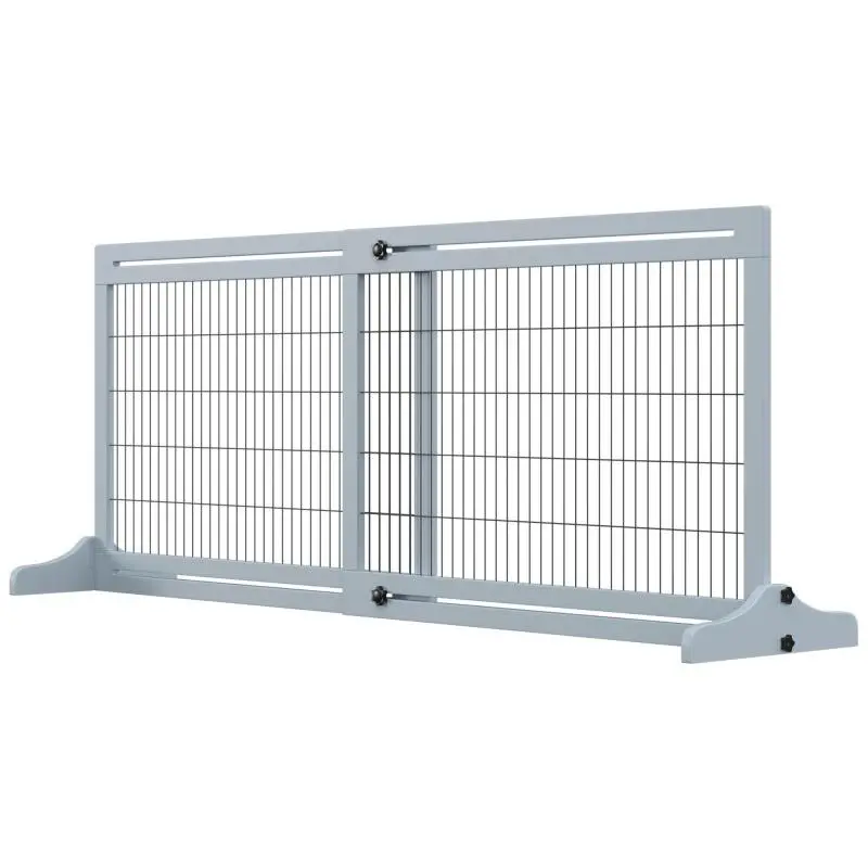 Adjustable Dog Safety Gate, 104-180 cm, Grey