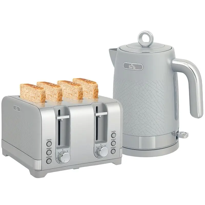 1.7 L Kettle and 4-Slice Toaster Set