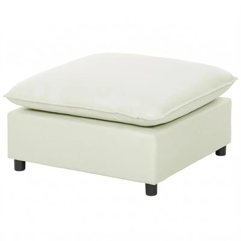 Ottoman Footstool, 75 cm, Cream White