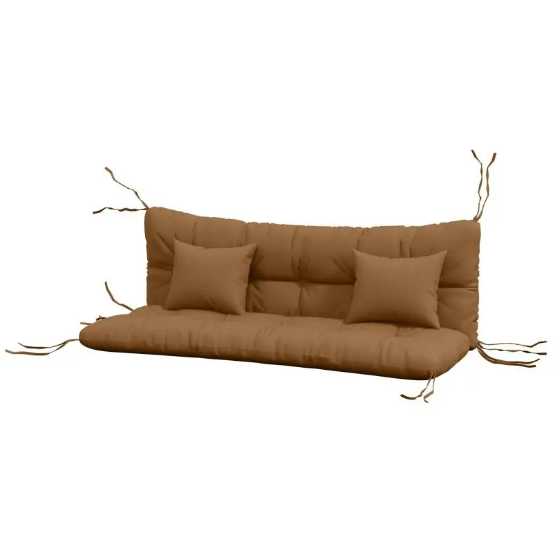 Set of 4 Seat Cushions, 150 x 50 cm, Tan
