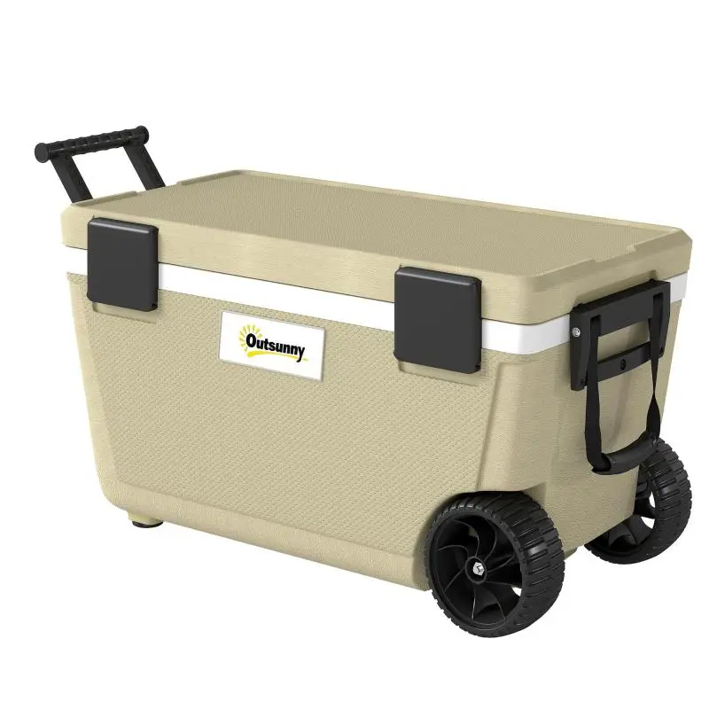 70 L Cooler Box with Wheels and Drain Valve