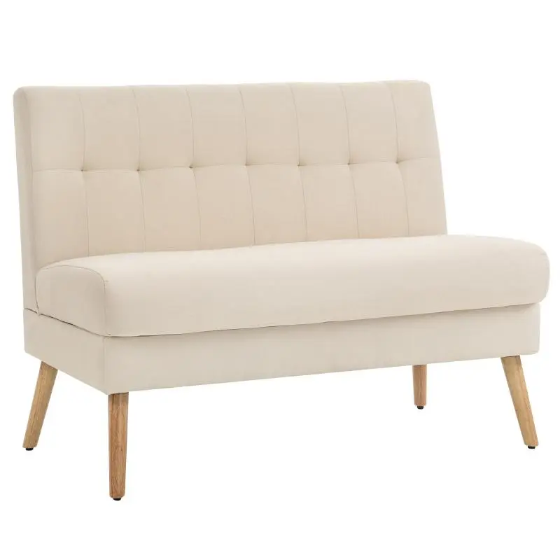2-Seater Sofa with Tufted Backrest