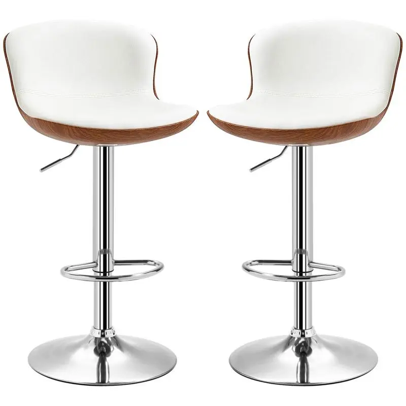 Set of 2 Height-Adjustable Bar Stools