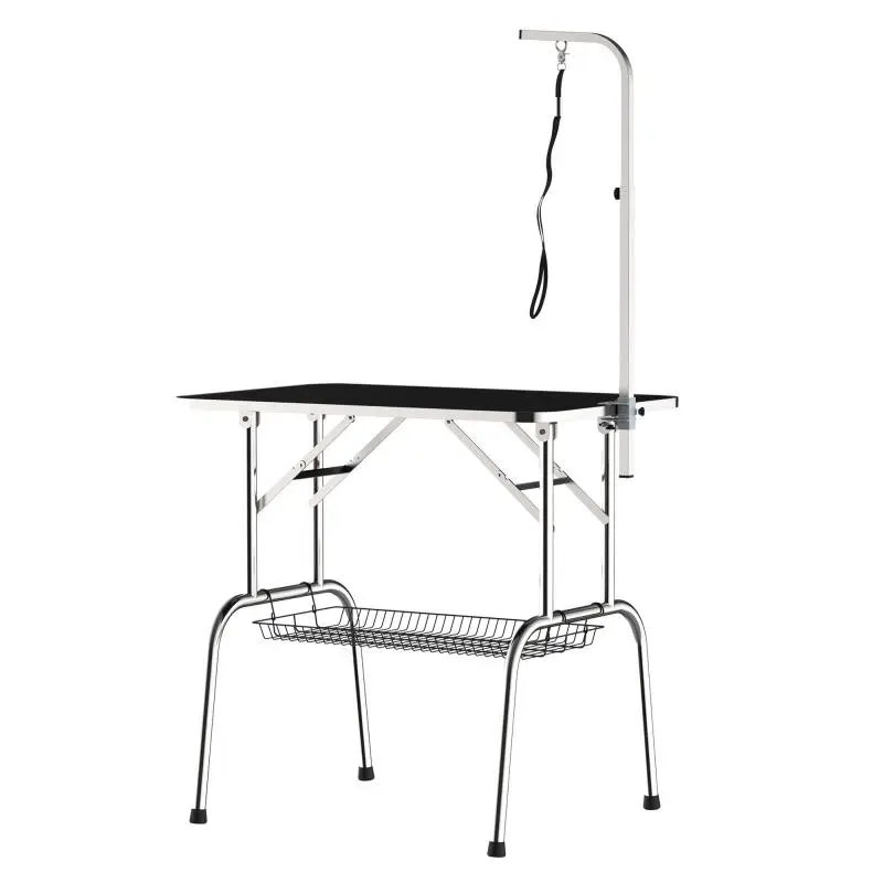 Foldable Dog Grooming Table, 90 × 60 cm, Black