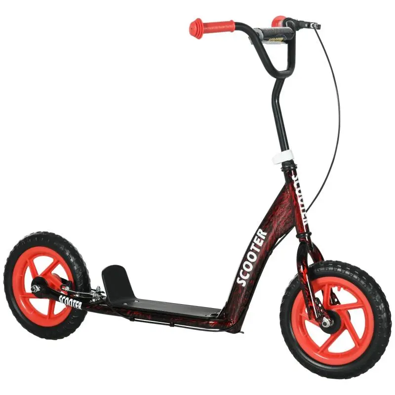 Children’s Kick Scooter with Height Adjustment, Red