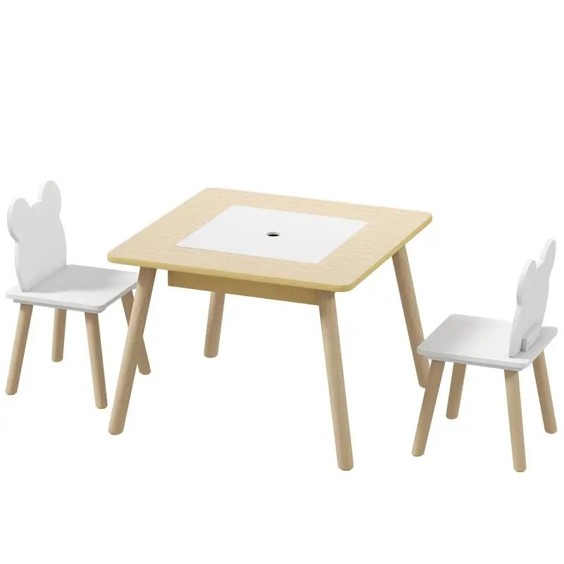 Children's Table and 2 Chairs with Storage