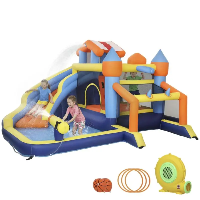 8-in-1 Bouncy Castle with Blower, 350 x 325 x 210 cm