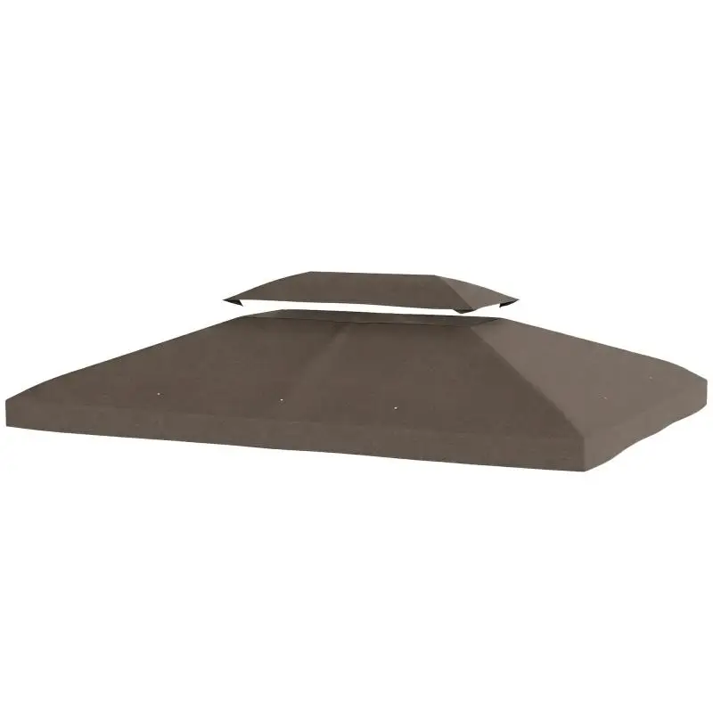 Replacement Gazebo Canopy, 4 x 3 m, Brown