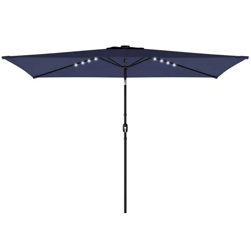 Garden Umbrella with 24 Solar LED Lights, 2.9 x 2.5 m