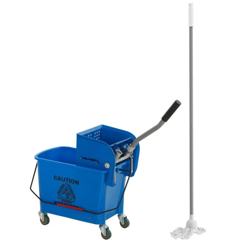 Mop Bucket with Wringer and Wheels, 20 L