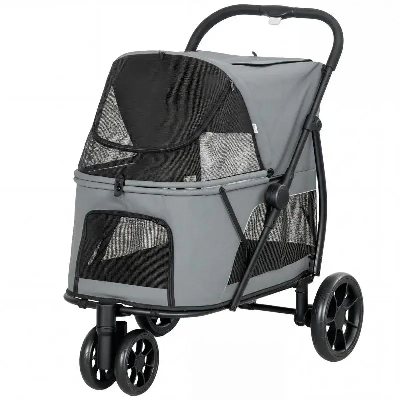 Foldable 3-Wheel Dog Stroller, 20 kg Capacity