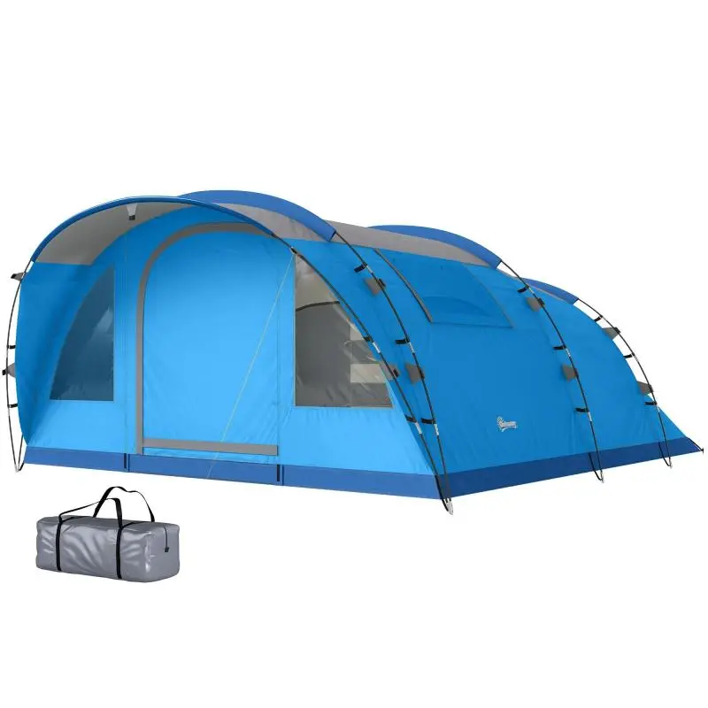 Tunnel Tent for 5 People with 2 Bedrooms