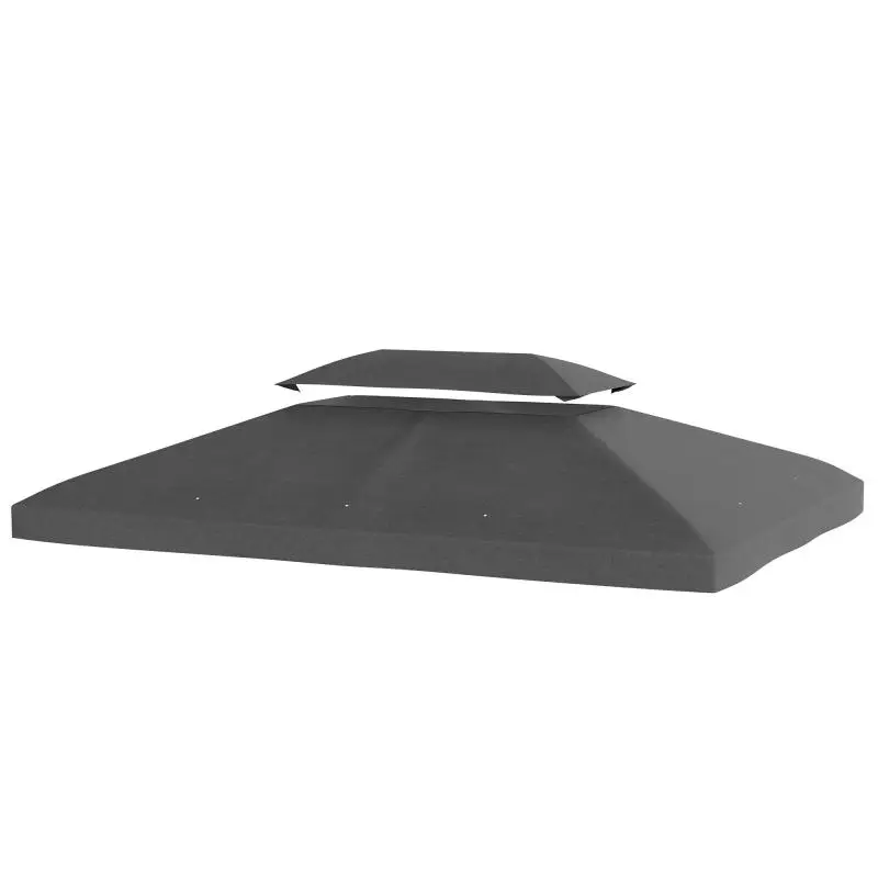 Replacement Gazebo Awning 4 x 3 m, Dark Grey