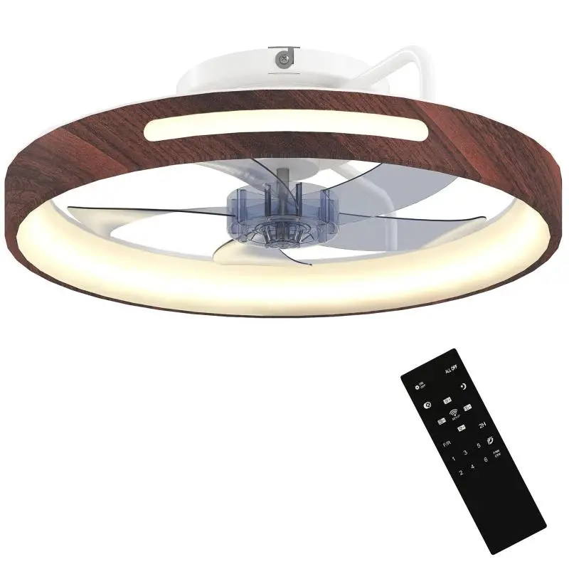 LED Ceiling Fan, 40 W, Teak Finish