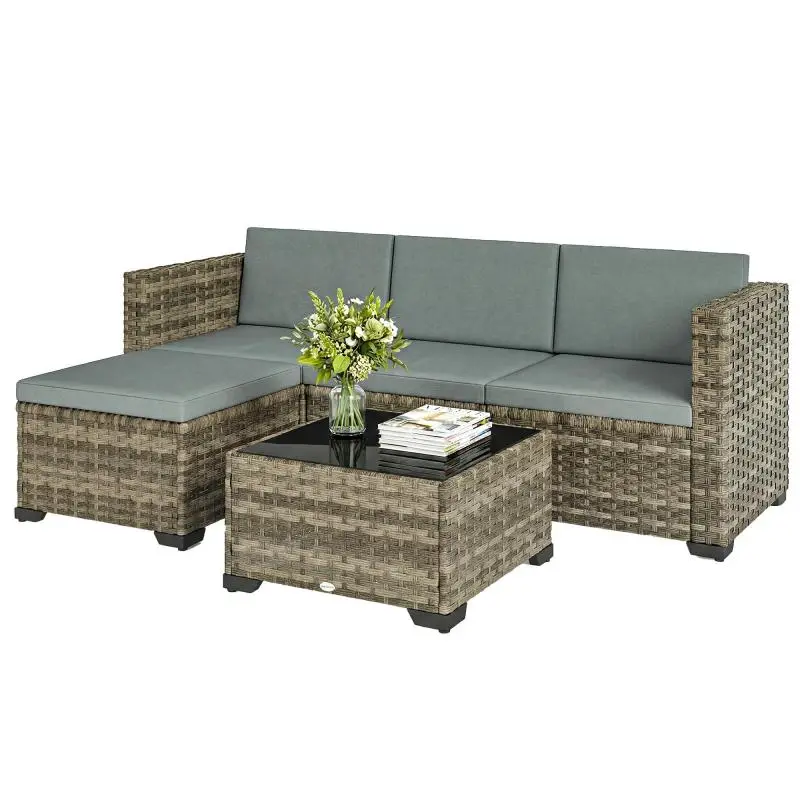 5-Piece Modular Garden Set with Cushions
