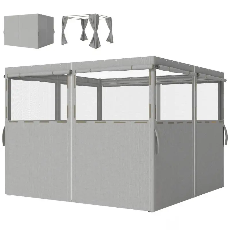 4 Side Walls for 3 x 3 m Gazebo with Windows