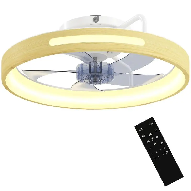 Ceiling Fan with LED Light and 6 Speeds