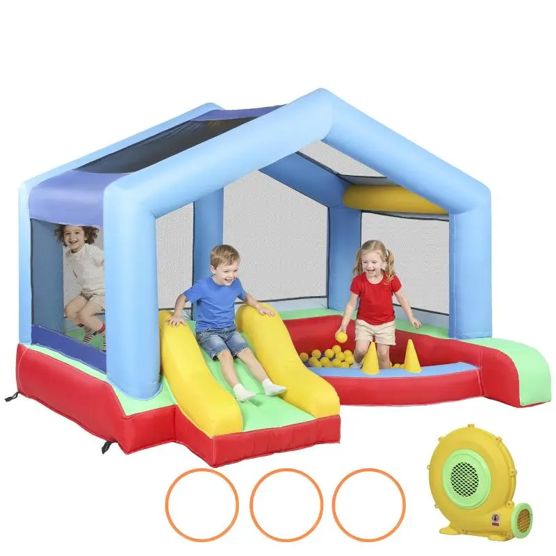 Inflatable Bouncy Castle with Blower and Slide