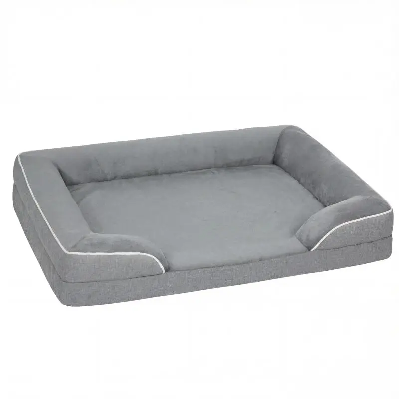 Orthopaedic Pet Bed with Washable Cover, Grey