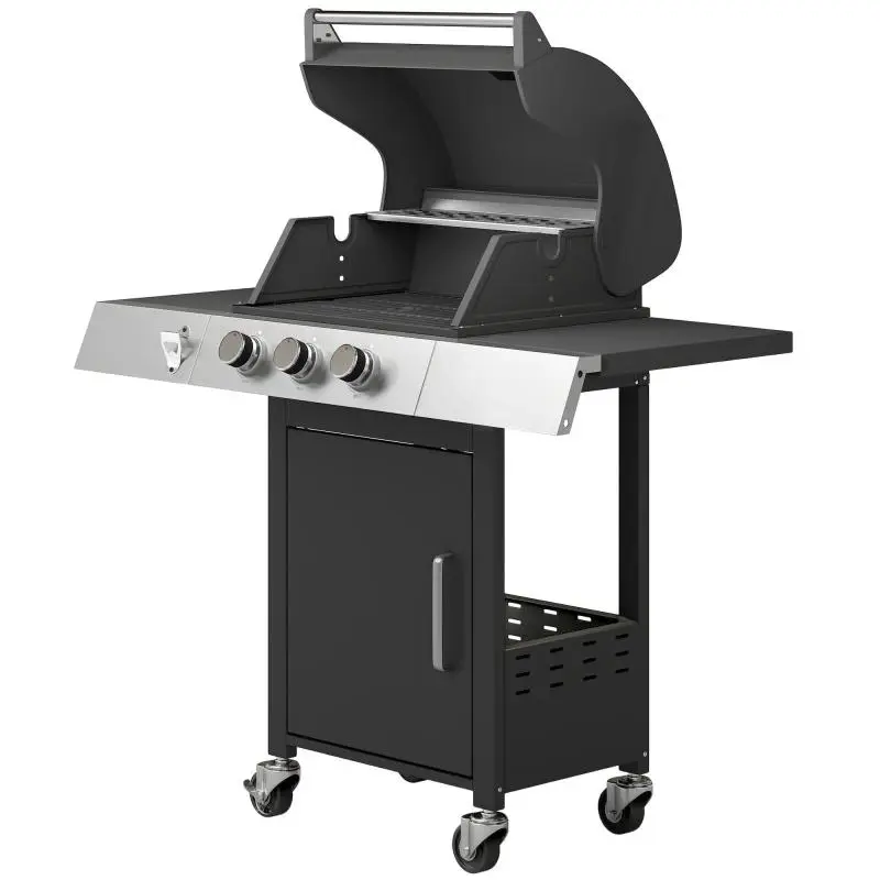 3-Burner Gas BBQ with 8.1 kW Output
