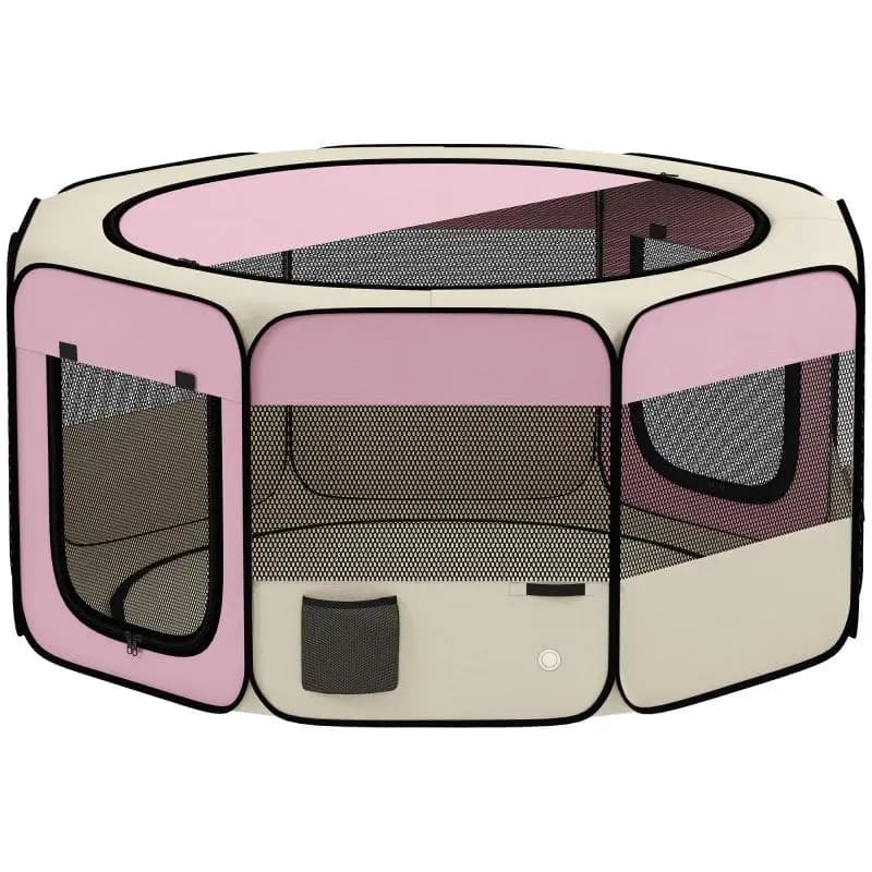 Foldable Pet Playpen, 120 cm, Pink